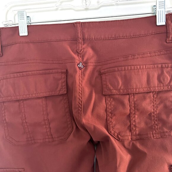 PrAna Meme Pants Womens 6 Rust Stretch Hiking Climbing Cargo Gorpcore Outdoor - Picture 5 of 9